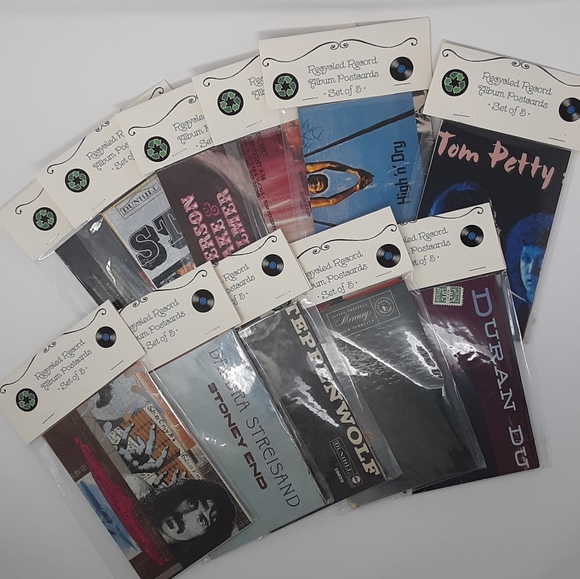 ♻️ Recycled Record Album Postcards Pack of 5 - Picture 3 of 8